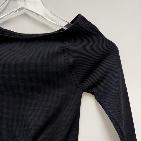 Free People FP Movement Cut It Out Black Long Sleeve Top Sz XS/S - Picture 7 of 11